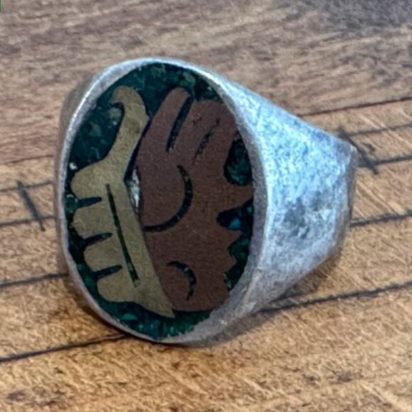 Vintage Mexican Sterling Silver Ring - Picture 3 of 8